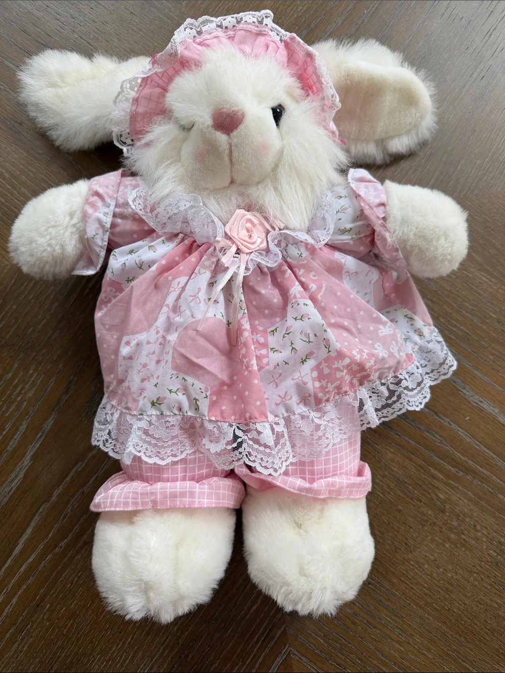 Wondertreat Vintage Pink Bunny Kids Costume Plush Outfit